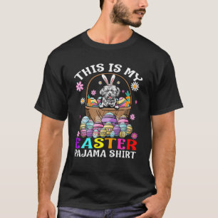Camiseta Esta É A Minha Páscoa Pajama Lhasa Apso Bunny Eggs