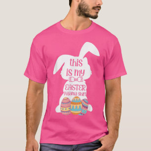 Camiseta Esta É A Minha Páscoa Pajama Páscoa Coelhinhos Sig