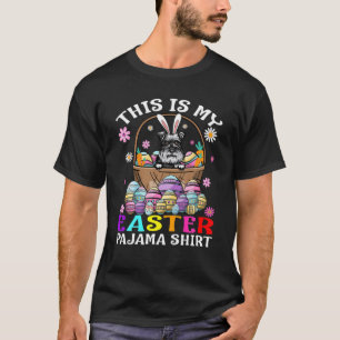 Camiseta Esta É A Minha Páscoa Pajama Schnauzer Bunny Eggs