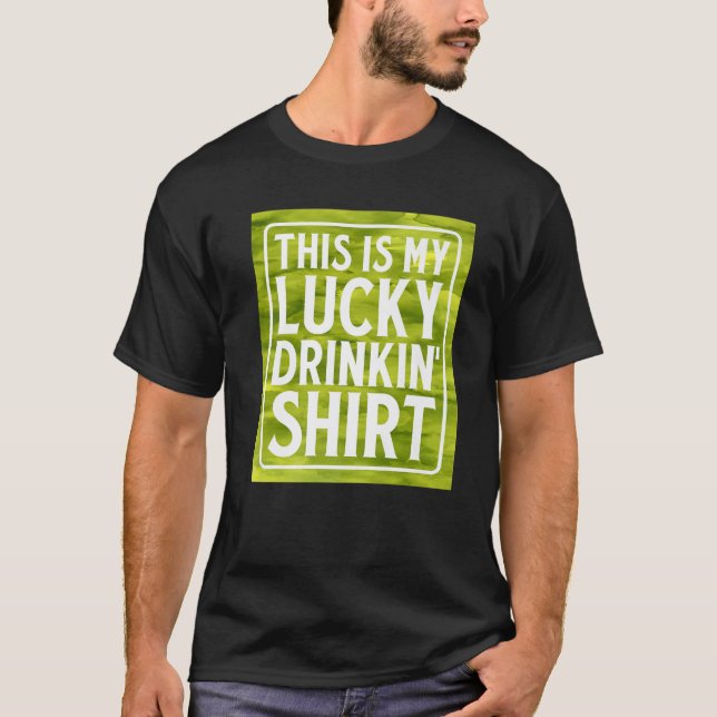 Camiseta Esta É A Minha Sorte De Beber Cerveja Irlandesa (Frente)