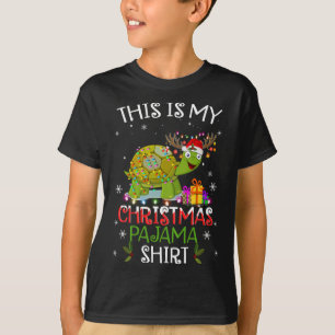 Camiseta Esta É A Minha Tartaruga De Natal Engraçada Do Paj