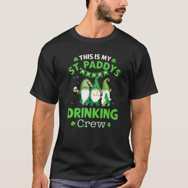 Camiseta Esta É A Minha Tripulação De Bebendo De St Patrick (Frente)