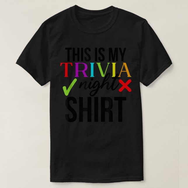 Camiseta Esta É A Minha Trivia Noite (Frente do Design)