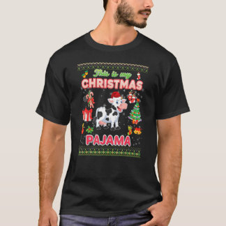 Camiseta Esta É A Minha Vaca De Natal Do Pajama Feia