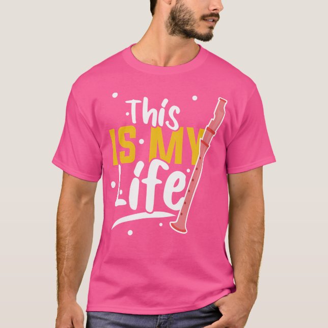 Camiseta Esta É A Minha Vida De Flute (Frente)