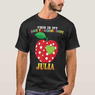 Camiseta Esta É A Minha Volta Para A Escola Julia Girl Love