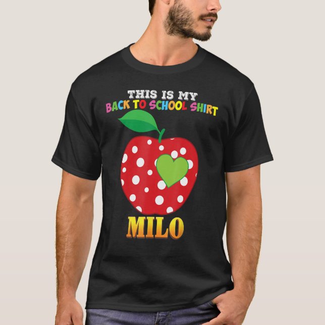 Camiseta Esta É A Minha Volta Para A Escola Milo Love Boy P (Frente)