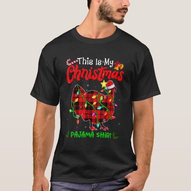 Camiseta Esta É A Minha Xadrez De Natal Do Pajama Buffalo (Frente)