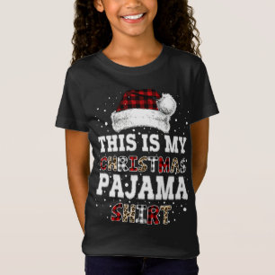 Camiseta Esta É A Minha Xadrez De Natal Do Pajama Leopard B
