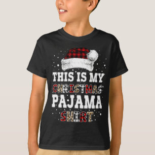 Camiseta Esta É A Minha Xadrez De Natal Do Pajama Leopard B