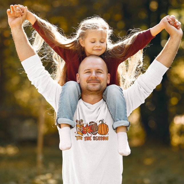 Camiseta Esta é a queda do campeonato de futebol (Tis the Season Football Pumpkin Fall T-shirt)