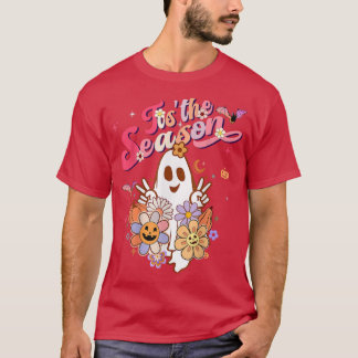 Camiseta Esta é a temporada Pumpkin Boo 60s 70s Hippie Hall