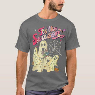 Camiseta Esta é a temporada Pumpkin Boo 60s 70s Hippie Hall