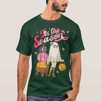Camiseta Esta é a temporada Pumpkin Boo 60s 70s Hippie Hall