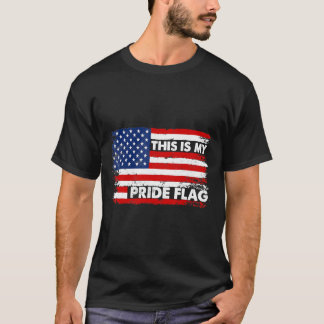 Camiseta Esta É Minha Bandeira do Orgulho EUA Americana 4 d