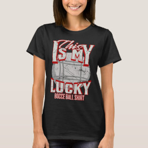 Camiseta Esta É Minha Bola de Bocce da Sorte Bola de Bocc