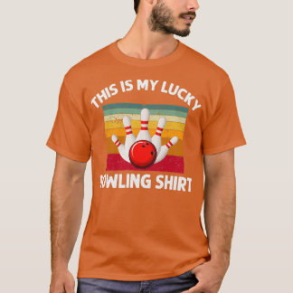 Camiseta Esta É Minha Boliche Sortuda Engraçada Bowler