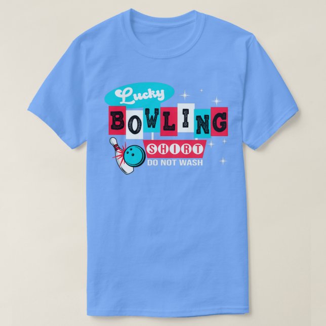 Camiseta Esta é minha Boliche Sortuda Não lave (Frente do Design)