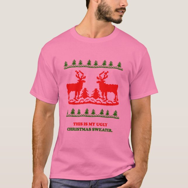 Camiseta Esta é minha camisola feia do Natal (Frente)