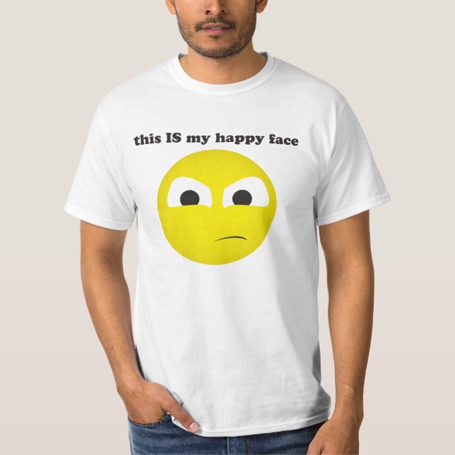 Camiseta Esta é minha cara feliz (Frente)