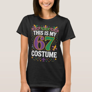 Camiseta Esta É Minha Fantasia 67 Máscara de Carnaval Mardi