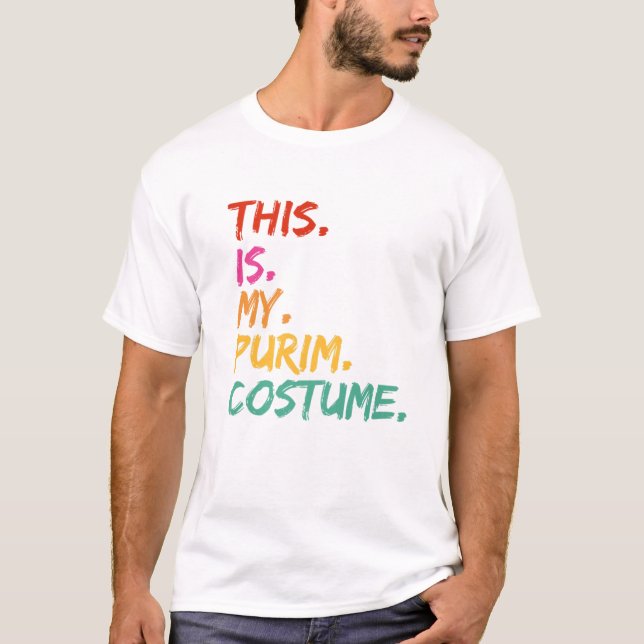 Camiseta Esta É Minha Figurina De Purim Engraçada (Frente)