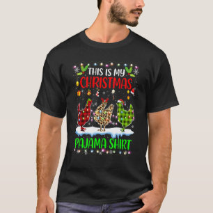 Camiseta Esta é Minha Galinha de Natal Buffalo Plaid de Pij