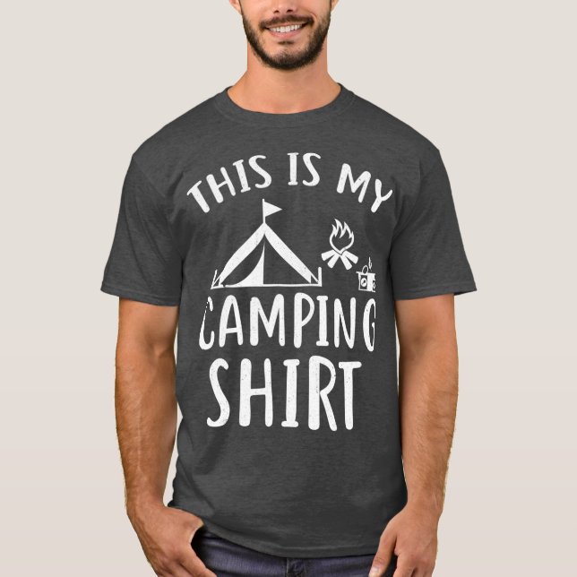 Camiseta Esta É Minha Ideia Engraçada De Acampamento. (Frente)