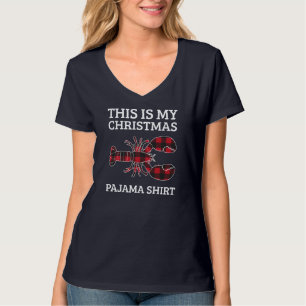 Camiseta Esta É Minha Lagosta De Natal Pajama Engraçada Lag