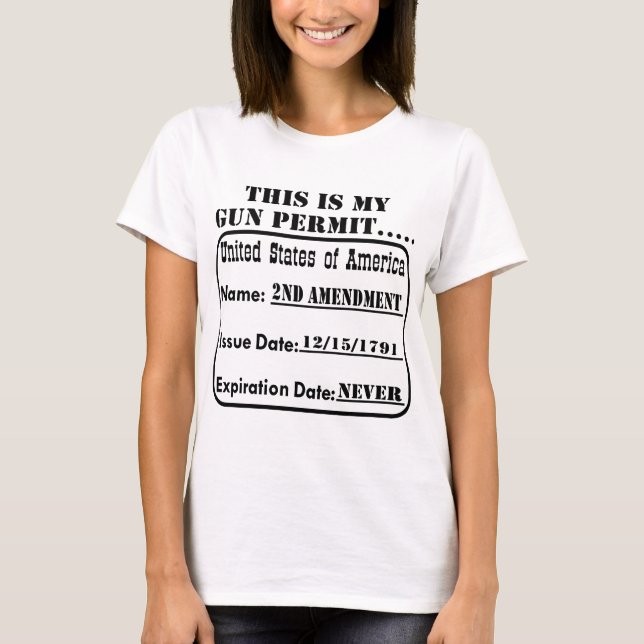 Camiseta Esta é minha licença da arma (Frente)