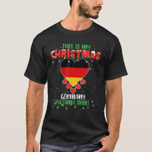 Camiseta Esta É Minha Luz De Natal Ama A Bandeira Da Alema