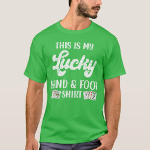 Camiseta Esta É Minha Mão e Pé Sortudos Placa de Jogo de Ca