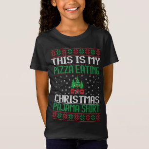 Camiseta Esta É Minha Pizza Comendo Natal Pajama Ugly Swea