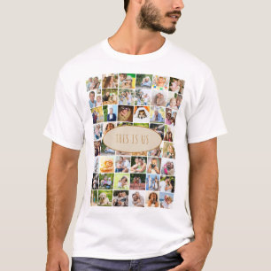 Camiseta Esta É Nós Colagem de 40 Fotos Reunião de Família