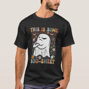 Camiseta Esta É Uma Época De Boo Sheet Groovy Retro Spooky