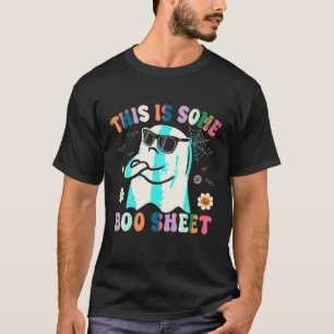 Camiseta Esta É Uma Folha De Boo Retro Groovy Ghost Hallowe