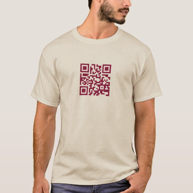 Camiseta esta é uma framboesa escura do código de QR… (Frente)