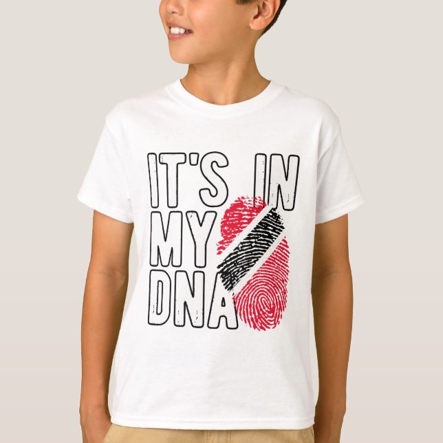 Camiseta Está em Meu Dna Trinidad e Togo Sinalizador Orgulh (Frente)