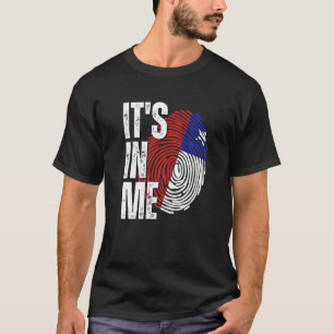 Camiseta Está Em Mim Impressão Digital da Bandeira do Chile