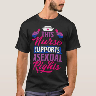 Camiseta Esta Enfermeira Apoia Direitos Bissexuais Registra