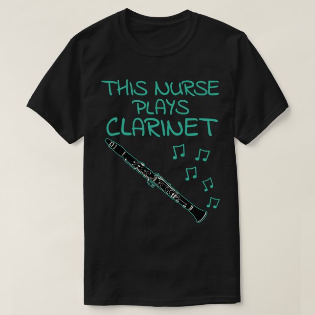 Camiseta Esta Enfermeira Joga Clarinet Clarinetist Woodwind (Frente do Design)