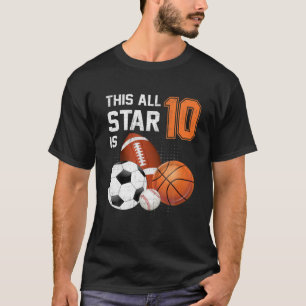 Camiseta Esta Estrela Tem 10 Anos De Idade Dando 10 Anos De
