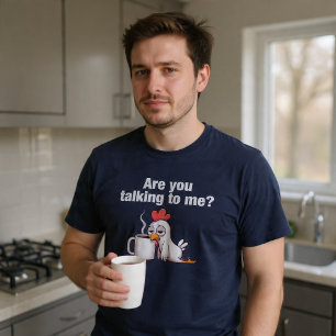 Camiseta Está Falando Comigo? Frango Engraçado Café