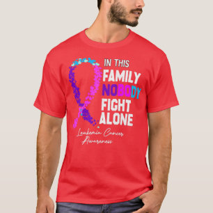 Camiseta esta família ninguém luta sozinho Cancer de Leukem