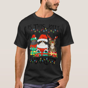 Camiseta Esta fantasia de Noel Chega de Jolly é uma Feliz