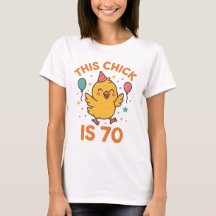 Camiseta Esta Franga é 70 Cute & Feliz Aniversário