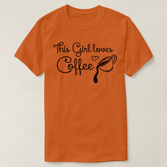 Camiseta Esta garota adora café (Frente do Design)