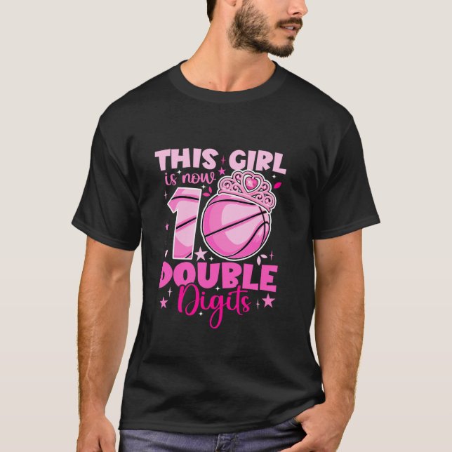 Camiseta Esta Garota Agora 10 Dígitos Duplos De Basquete 10 (Frente)