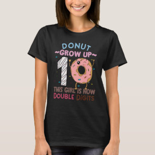 Camiseta Esta Garota Agora Tem Dois Dígitos 10º Aniversário