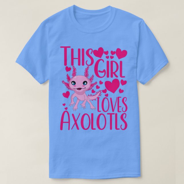 Camiseta esta garota ama axolotl (Frente do Design)